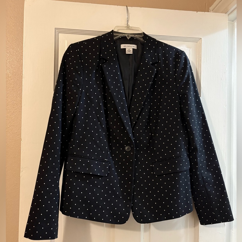 Liz Claiborne Women's Black Polka Dot Blazer